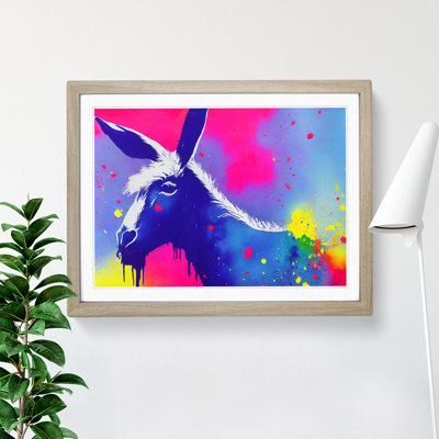Colourful Donkey Art Vol.2 Abstract - Framed Print
