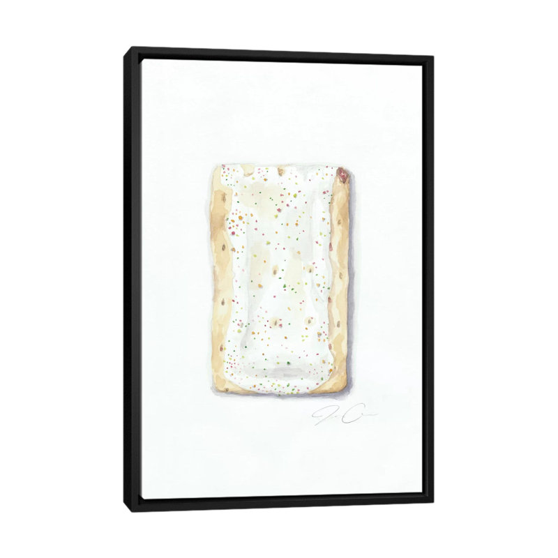 « frais pop-marrer »-impression sur toile tendue, H 26 po x l 18 po x P 1,5 po, Toile avec cadre noir, Pas de tapis