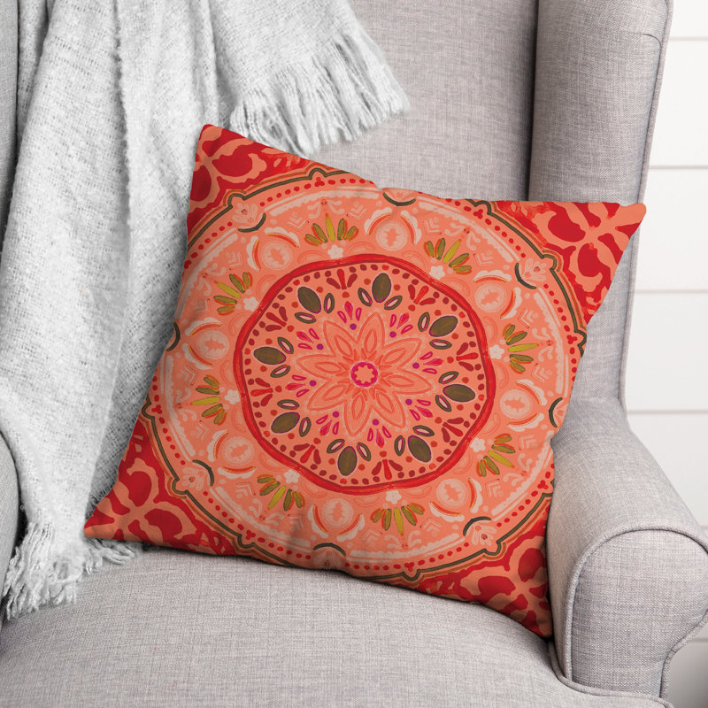 Housse et insert de coussin extérieur d'extérieur, Rouge