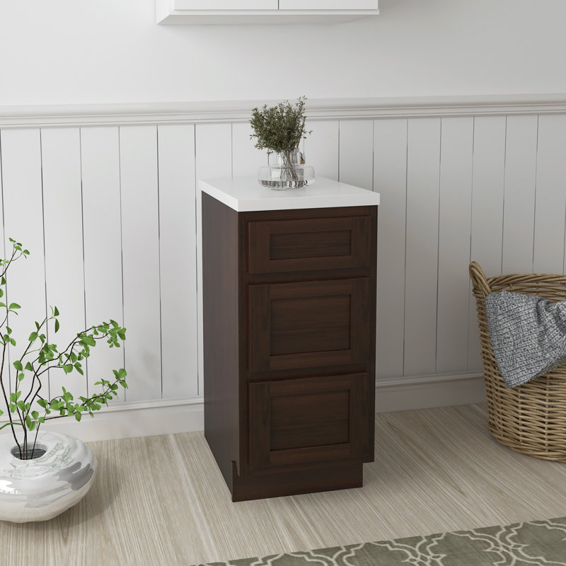 15'' Single Bathroom Vanity Base Only, Brown