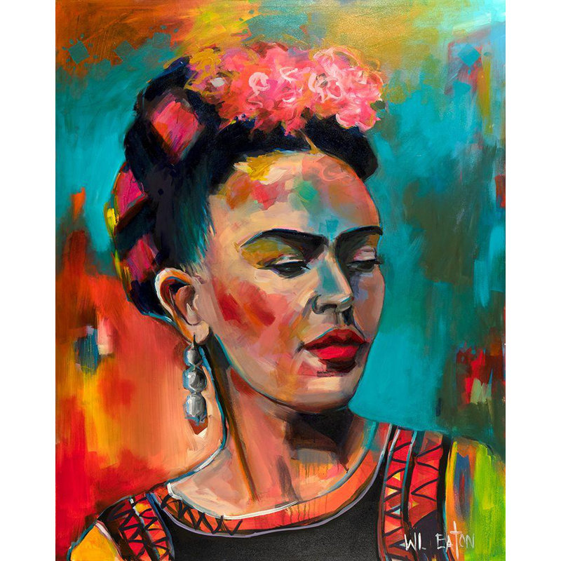 «Bungalow Rose Eaton», art sur toile tendue par Winnie Gallery: Frida Khalo, H 24 po x l 20 po