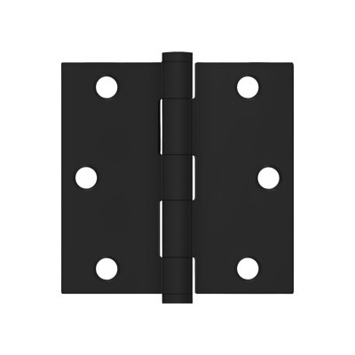 SS35U1B-R 3-1/2" x 3-1/2" Square Hinge, Residential in Paint Black Pair