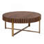 Table basse ronde moderne 31,5 pouces pour salon, petite table basse avec piédestal robuste, noyer Modern Handcraft-580356851