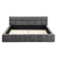 Lit plateforme en chenille avec tête de lit en damier-1226316563