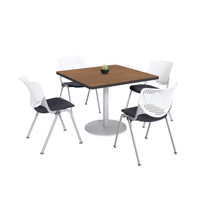 Mode Square Breakroom Table and Kool Chair Set
