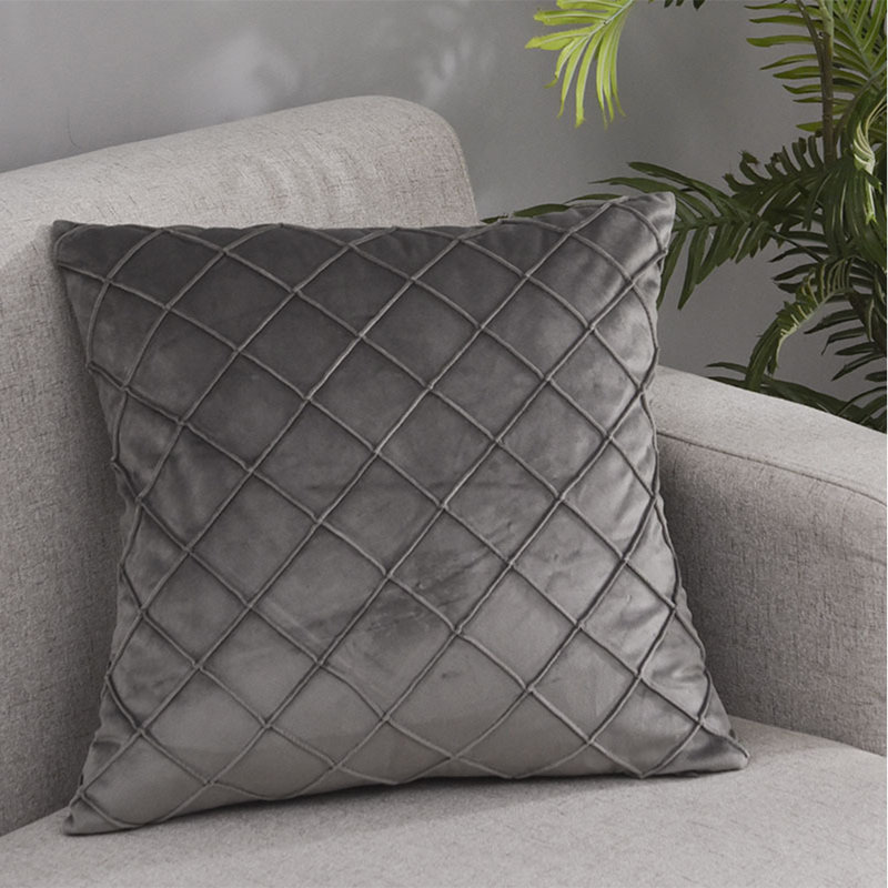 Ensemble de 2 housses de coussins décoratifs 18 po x 18 po, Blanc et gris