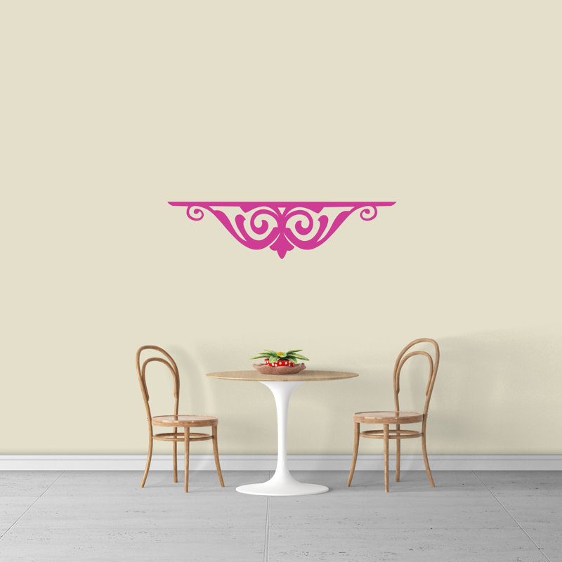 Décalcomanie murale longue tablette fantaisie Joel, Rose vif