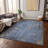 Machine Washable Indoor/Outdoor Xhevrie Denim Rug-1105105057