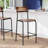Commercial Solid Wood Bar Stool With Frame And Antique Finish-1212884505