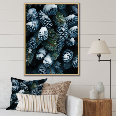 Winter Snowy Evergreen V, reproduction d'art sur toile