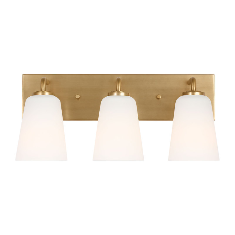 Miles Large Vanity from Generation Lighting , Satin Brass, White