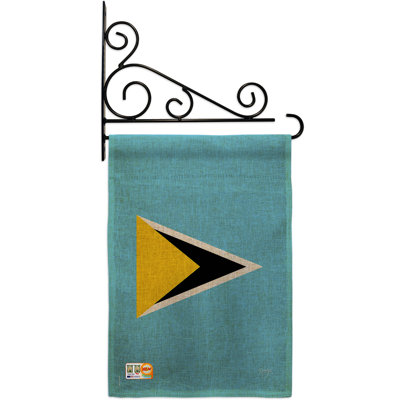 Double Sided 18.5'' H x 13'' W Burlap Flag Set
