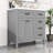 Freestanding Bathroom Vanity with Ceramic Sink, Storage Cabinet and 3 Drawers-2103501403