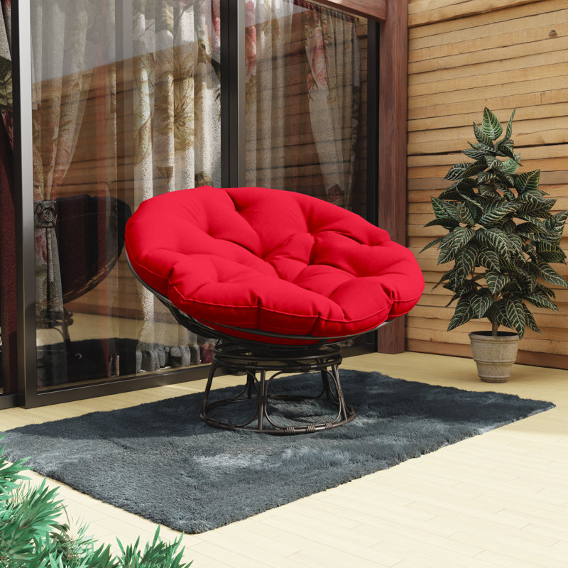 Chaise Papasan toutes saisons avec coussin Eneas, Rouge