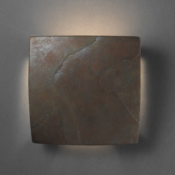 Armance Ceramic Flush Mounted Sconce, Tierra Red Slate