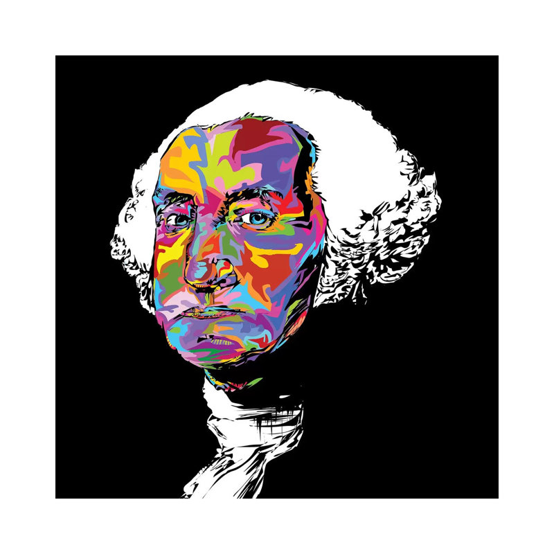 Gw par Technodrome1 - impression d'art graphique, Toile tendue, Aucun mat, H 48 po x l 48 po x 1,5 po