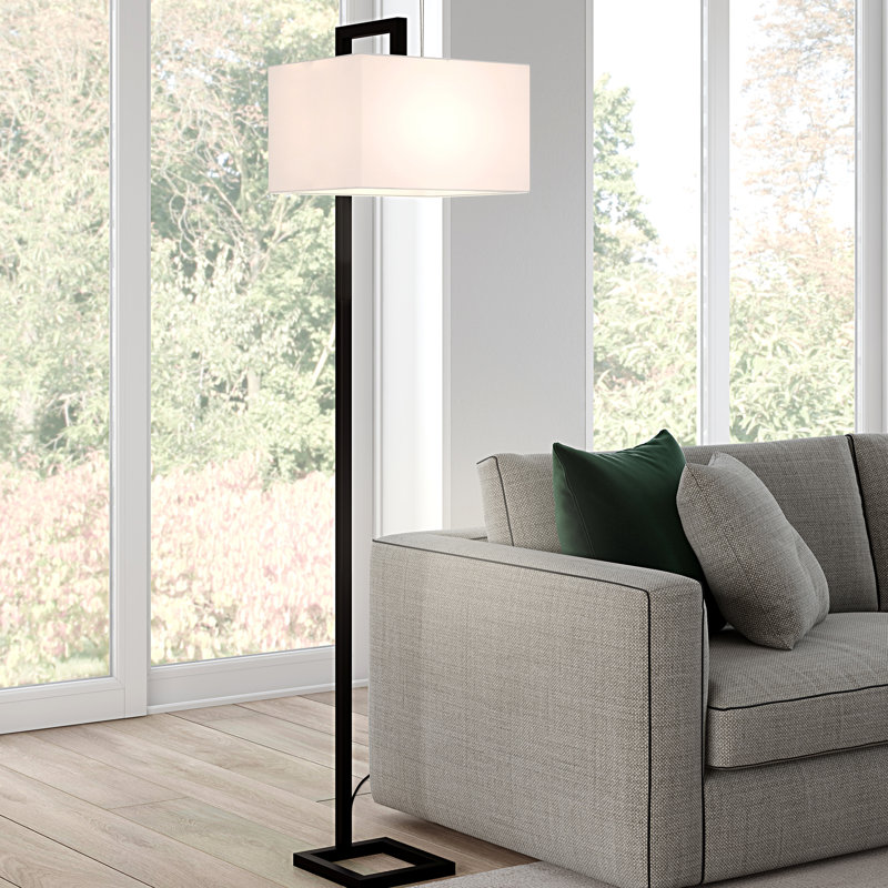 Lampe sur pied arquée 68 po Grayson, Noir