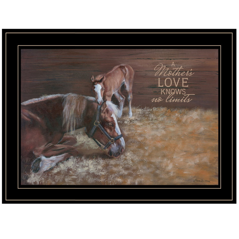«A Mother Love (Horses)», art mural encadré pour salon, impression murale par Pam Britton
