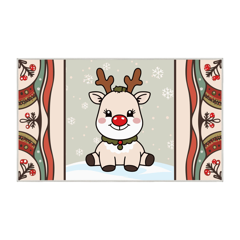 Tapis vacances de Noël The Holiday Aisle®, Rectangulaire 2 pi x 3 pi