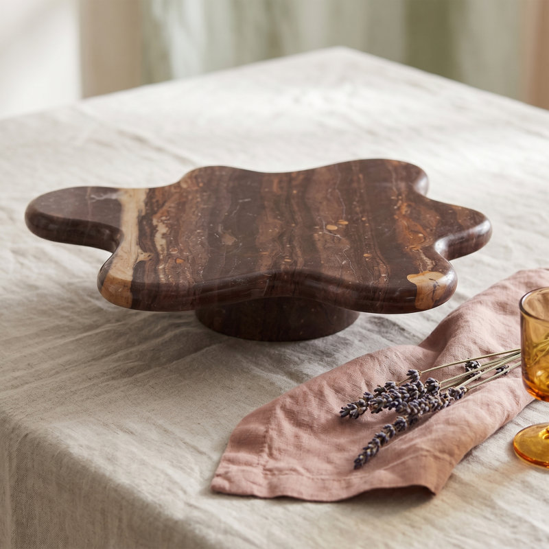 Plateau tournant chocolat et marbre chocolat