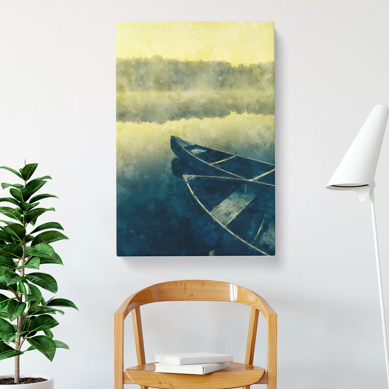 Boats On A Lake - Wrapped Canvas, 50cm H x 35cm W x 3cm D