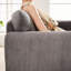 Velours côtelé gris pour le bureau et le salon avec coussin de soutien Coussin de siège simple en tissu moderne, appartement, bureau et chambre à coucher