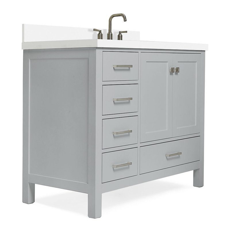Cambridge 43" Single Bathroom Vanity Set, Gray