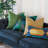 Embroidered Cotton Blend Reversible Throw Pillow