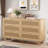 Abagayle 59'' Wide 6 - Drawer Dresser Rattan Bedroom Dresser Wood Dresser-1964316700