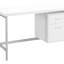 Bureau d'ordinateur, bureau personnel, ordinateur portable, installation à gauche, à droite, tiroirs de rangement, L 48 po, travail, stratifié, métal gris, contemporain, moderne-641358776-641358775