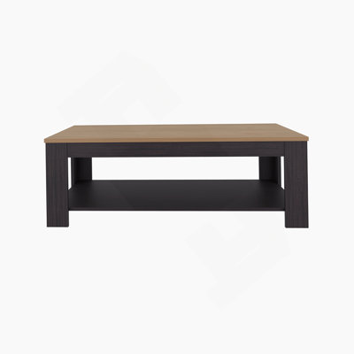 Rectangular Coffee Table With Lower Shelf