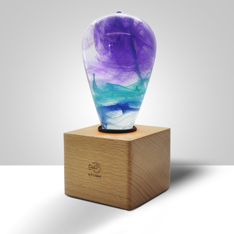 Lampe de table en bois 6,3 po