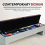  Ensemble de table de billard et de jeux multiples de 7 pi avec plateau de table à manger et de table de ping-pong Hathaway Newport ‑ banc pour le rangement de la maison et les accessoires inclus-52827221-52827220