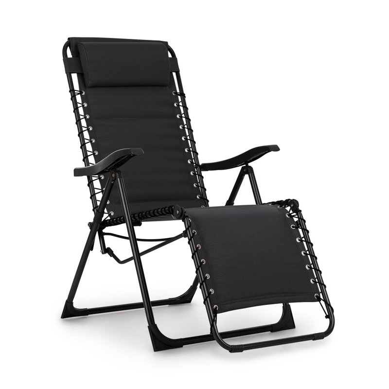 California Dreaming Reclining Zero Gravity Chair with Cushion, Black