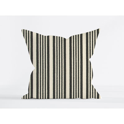 premier prints black flame Striped Cotton Blend Reversible Pillow Cover