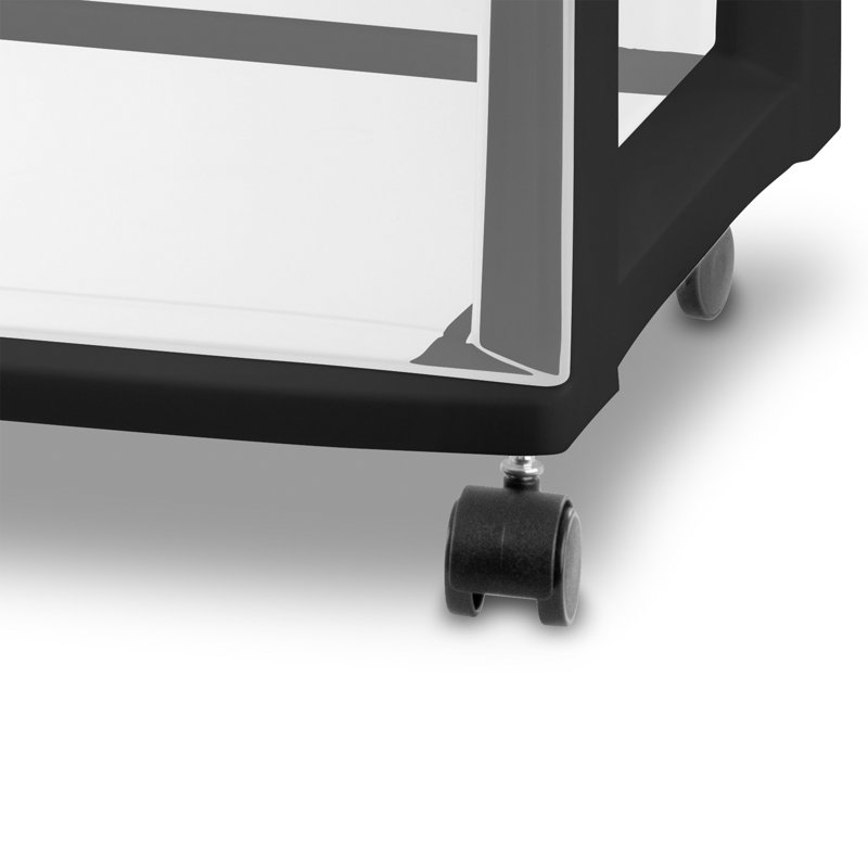 Sterilite 3 Drawer Storage Cart, Plastic Rolling Medium Organizer, Black, 2 Pack