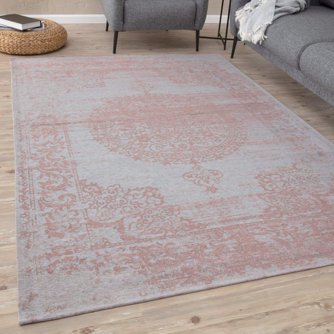 Carina Modern Washable Rugs in Pink | 6941P