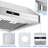 Sndoas 30 Inch Under Cabinet Range Hood 580 Cfm Stainless Steel With Touch Control,3 Speed Exhaust Fan,Time Setting, Dishwasher Safe Baffle Filters,Convertible Duct