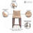Shubert Modern Vegan Leather Upholstered Beech Wood Counter Stool in Tan-1085296832-1085296847