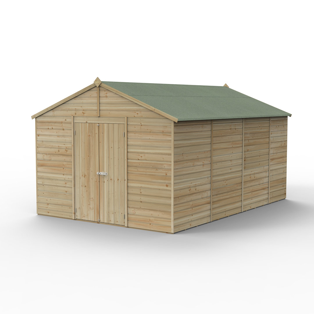 Beckwood 8 ft. W x 10 ft. 6 in. D Solid Wood Apex Garden Shed