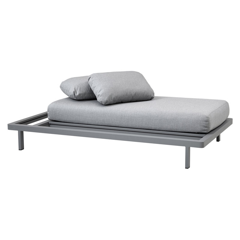 Space 70.9" Wide Outdoor Teak Loveseat with Cushions