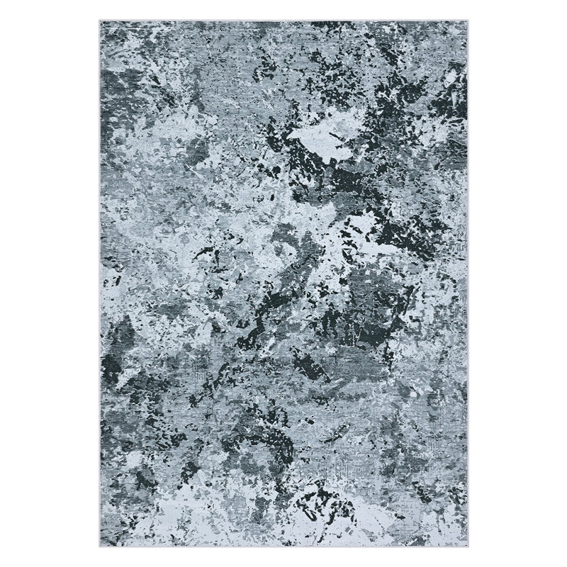 Washable Area Rug for Living Room or Bedroom - Soft & Easy to Clean - Modern Carpet - Versatile Home Decor, Gray
