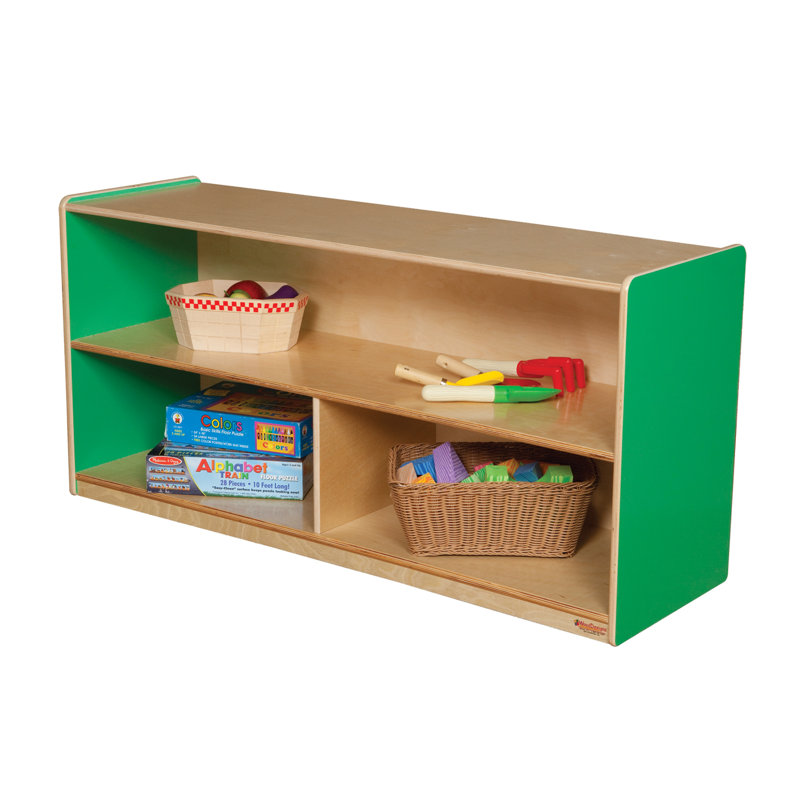 Étagère 2 compartiments Environments, H 23,5 po x l 48 po x P 15 po, Vert pomme, Contre-plaqué