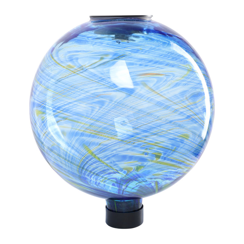 Boule de regard en verre coloré pour décoration de jardin