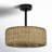 Barbre 19.1" W Rattan Caged Ceiling Fan