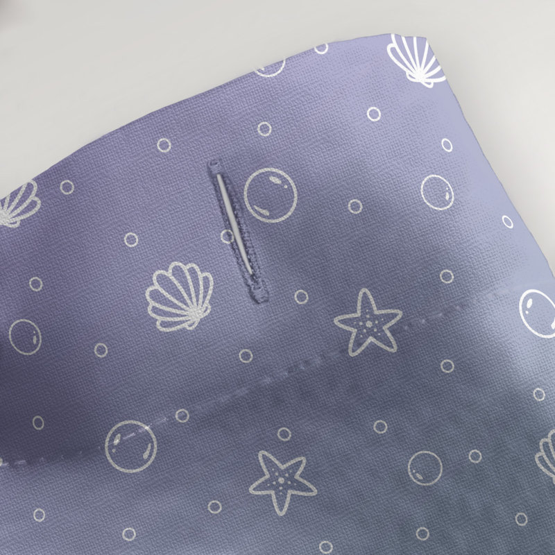 Rideau de douche Seashell, Mauve/vert