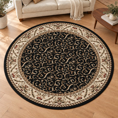 Tapis noir traditionnel Weisgerber 1599