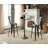 Abarne Mahogany Round Metal Base Dining Table