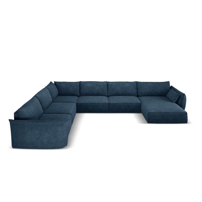 Lee-Ryan 8 Seater Large Corner Sofa , Blue