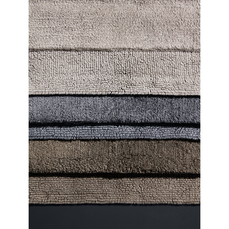 Luxurious Twin Cotton Reversible 24" Square Bath Rug - Satellite Taupe
